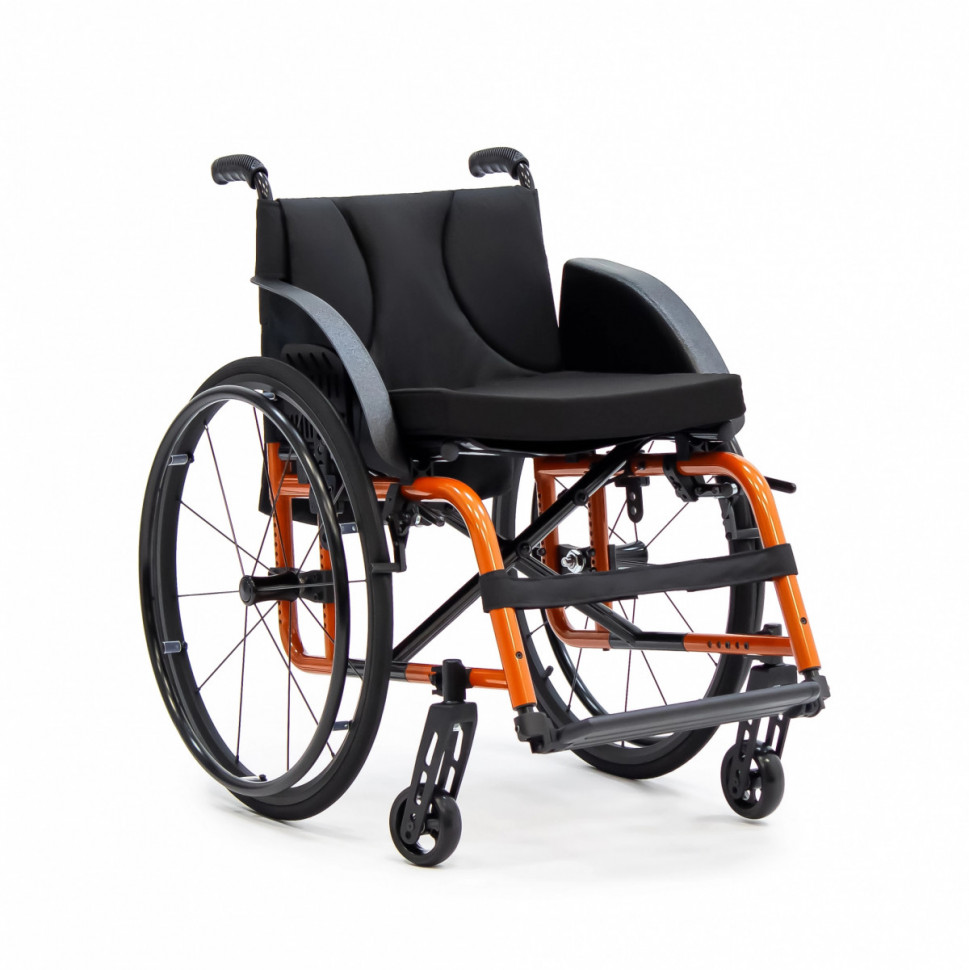 Механическое кресло-коляска МЕТ JET оранжевый (ширина сиденья 40 см)