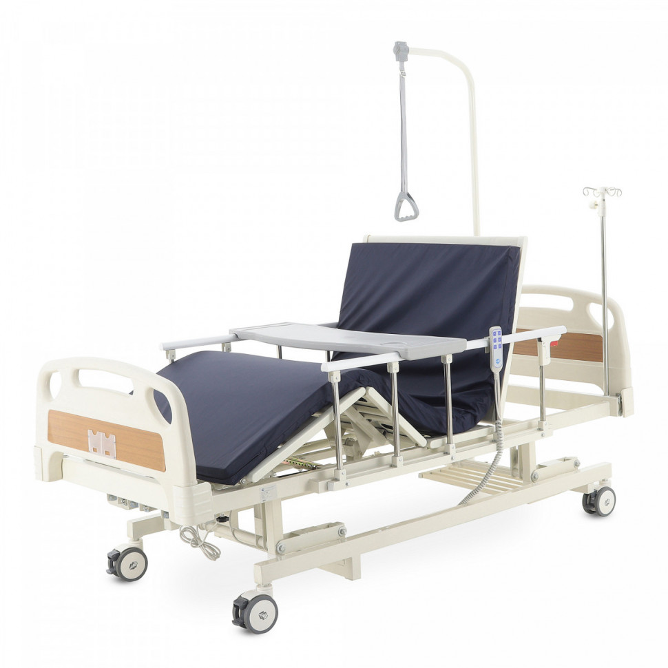 Кровать для лежачих больных Мед-Мос DB-6 с удлинением ложа, с аккумулятором, с матрасом