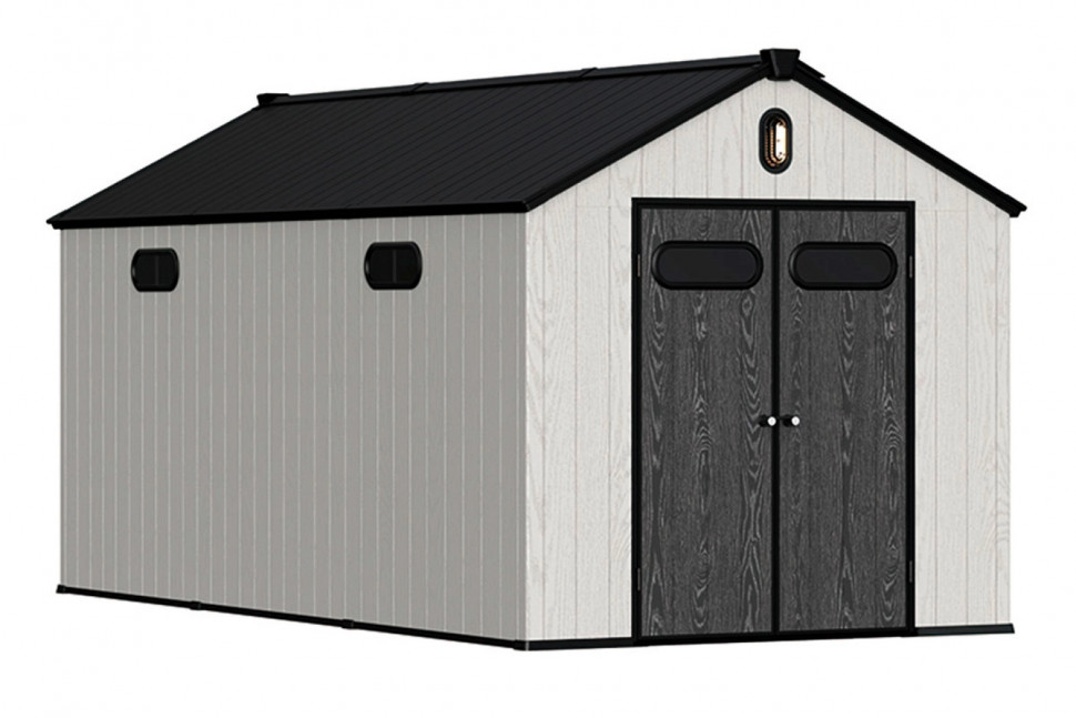 Сарай пластиковый Black Fox Summit 8*16 (11.5м2) серый/антрацит Сарай пластиковый Black Fox Summit 8*16 (11.5м2) серый/антрацит