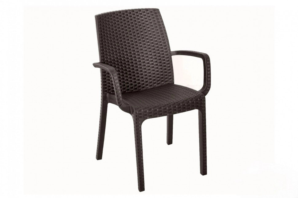 Стул B:rattan INDIANA с подлокотниками, коричневый Стул B:rattan INDIANA с подлокотниками, коричневый